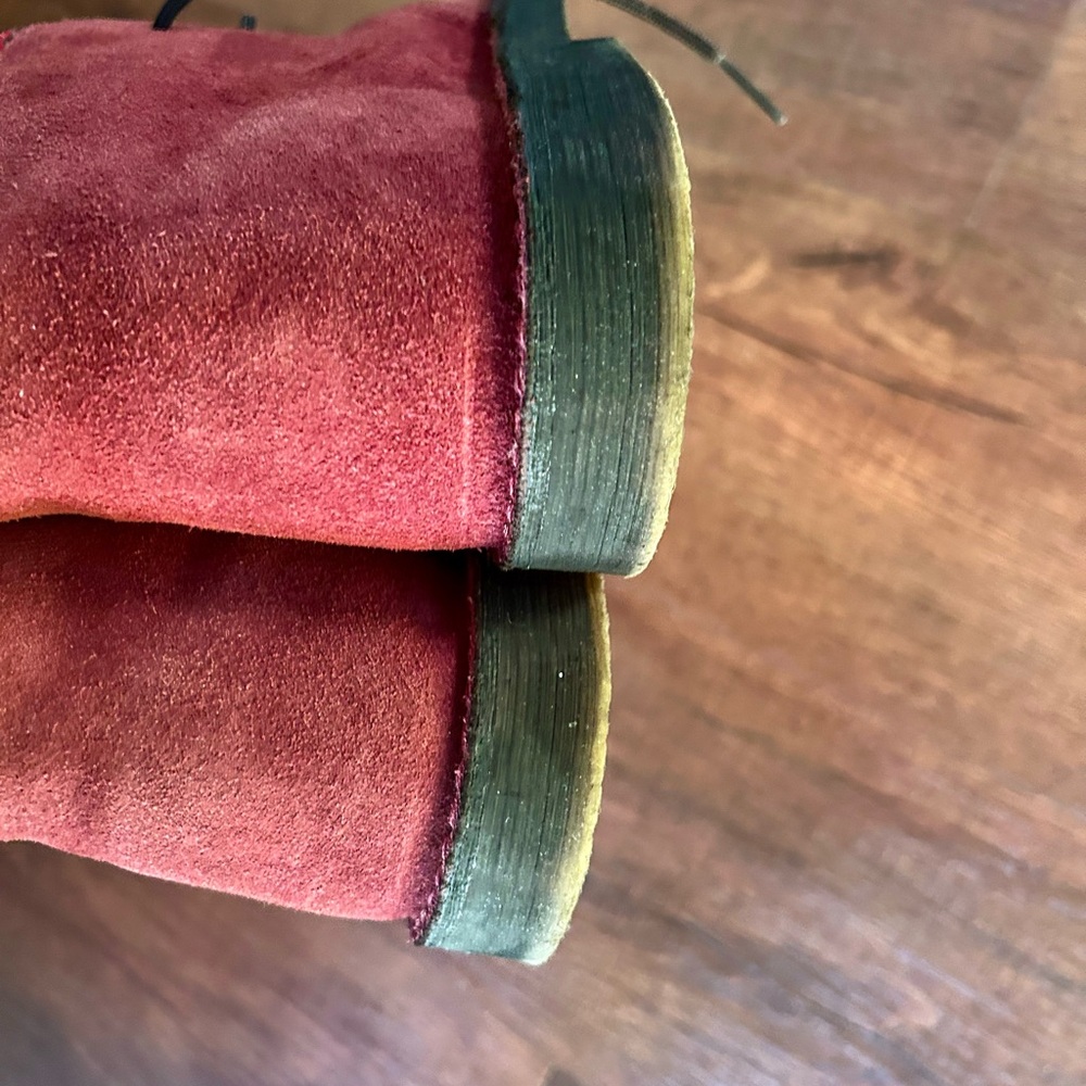 Daniele Alessandrini Men Red Suede Boots - Picture 6 of 7